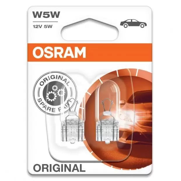 Osram 2825-02B    5W  W5W (501)  2 Number Plate Bulbs