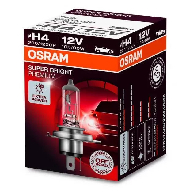 Osram 62204SBP 100 / 90w P43t Halogen  2900 ±15% / 1700 ±15% lm H4 (472)