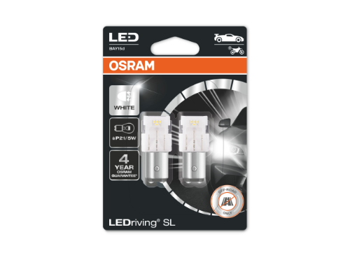 Osram 7528DWP-02B 6000K BAY15d LED 12V  P21/5W (380)  2 Brake Light Bulbs