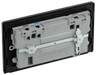 BG Evolve - PCDMB22UAC30B - Matt Black (Black) Double Switched 13A Power Socket + USB C 30W + USB A (2.1A) BG - Evolve - Screwless Matt Black BG - Sparks Warehouse