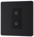 BG Evolve - PCDMBTDS1B - Matt Black (Black) 200W Single Touch Dimmer Switch, 2-Way Secondary BG - Evolve - Screwless Matt Black BG - Sparks Warehouse