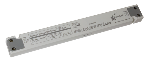 PLV-30-24 30W 24V Slimline IP20 Non Dim LED Drivers POWERLED - Easy Control Gear