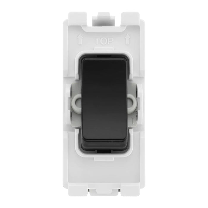 BG RPCDB12 Evolve Grid Black 20A 20AX 2 Way Switch Module Sparks Warehouse - Sparks Warehouse