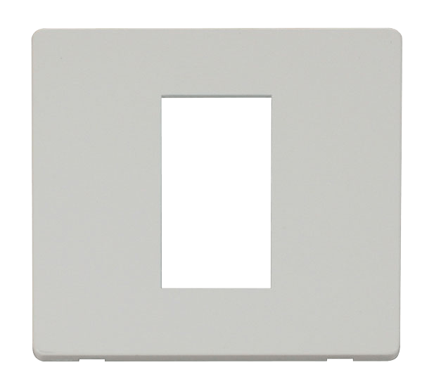 Scolmore SCP310PW 1 Gang Plate Single Media Module Cover Plate - White