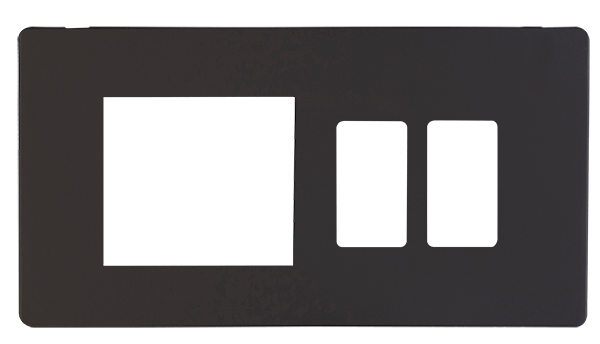 Scolmore SCP31102MB 2G COMBI PLATE (2+2 GRIDPRO / NM) CP MB