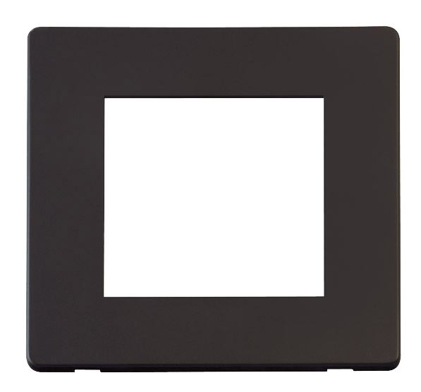Scolmore SCP311BK 1 Gang Plate Twin Media Module Cover Plate - Black