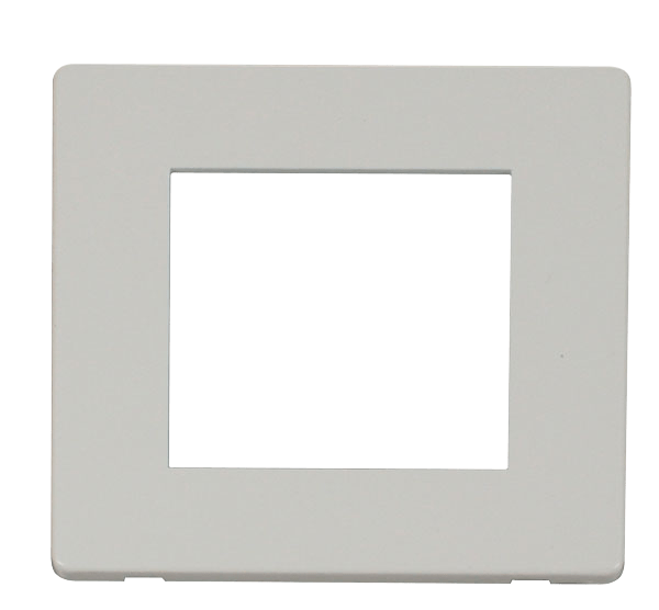 Scolmore SCP311PW 1 Gang Plate Twin Media Module Cover Plate - White