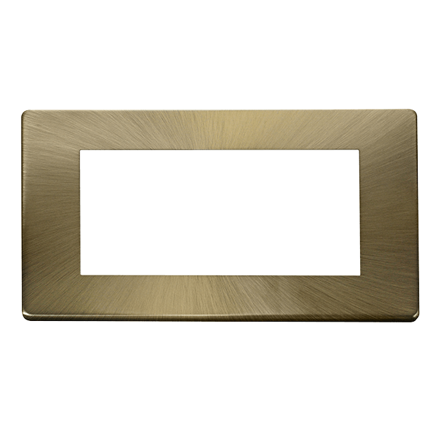 Scolmore SCP312AB 2 GANG QUAD NEW MEDIA COVER PLATE