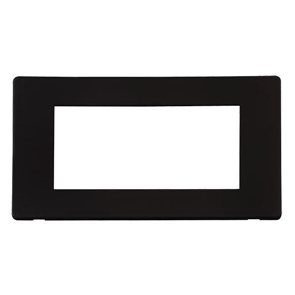 Scolmore SCP312MB 2 GANG QUAD NEW MEDIA COVER PLATE