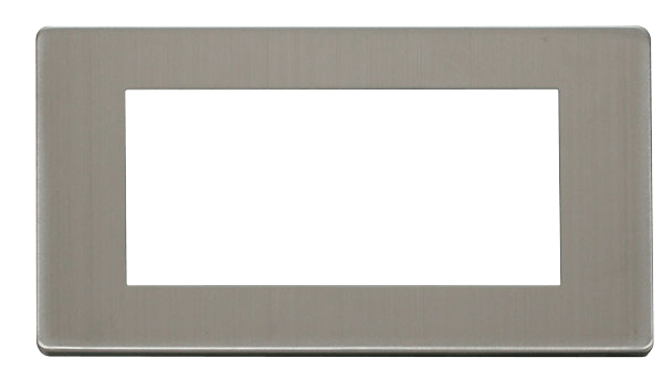 Scolmore SCP312SS 2 GANG QUAD NEW MEDIA COVER PLATE