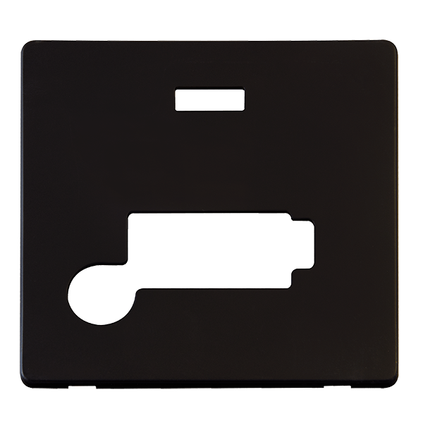 Scolmore SCP353MB 13A FCU + F/O+NEON (LOCK) PLATE  - MB