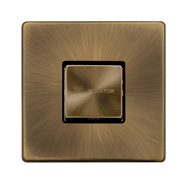 Scolmore SFAB520BK 10A INGOT 3 POLE FAN ISOLATION PLATE SWITCH