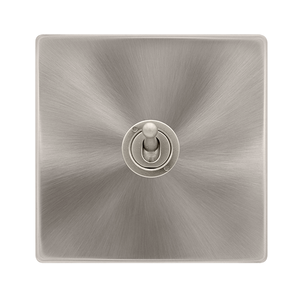 Scolmore SFBS421 10AX 1 GANG 2 WAY TOGGLE SWITCH - BRUSHED STEEL