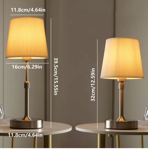 Caradok - The Callington - Cordless LED Dimmable USB Stainless Steel Rechargeable Table Lamp 5200mAh