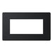 Selectric 5M-Plus Matt Black 2 Gang Euro Plate with Quad Aperture