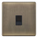 Selectric 5M-Plus Antique Brass 1 Gang RJ45 Socket with Black Insert