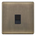 Selectric 5M-Plus Antique Brass 1 Gang RJ11 Socket with Black Insert