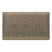Selectric 5M-Plus Antique Brass 3 Gang 5-100W 2 Way Dimmer Switch