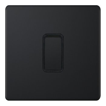 Selectric 5M-Plus Matt Black 1 Gang 10A 2 Way Switch with Black Insert