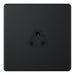 Selectric 5M-Plus Matt Black 1 Gang 2A Round Pin Socket with Black Insert