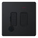 Selectric 5M-Plus Matt Black 13A DP Switched Fused Connection Unit with Flex Outlet, Neon, and Black Insert