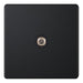 Selectric 5M-Plus Matt Black 1 Gang Satellite Socket with Black Insert