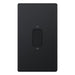 Selectric 5M-Plus Matt Black 2 Gang 45A DP Switch with Black Insert