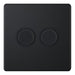 Selectric 5M-Plus Matt Black 2 Gang 5-100W 2 Way Dimmer Switch