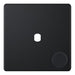 Selectric 5M-Plus Matt Black 1 Gang Single Aperture Dimmer Plate with Matching Knob