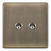 Selectric 5M-Plus Antique Brass 2 Gang 10A 2 Way Toggle Switch