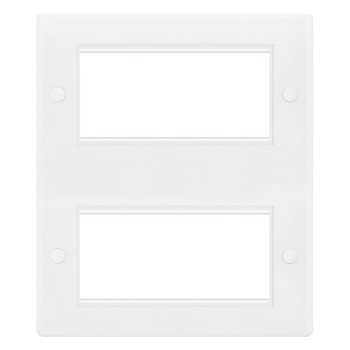 Selectric Smooth Euro Plate with 2xQuad Aperture