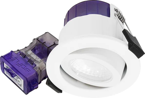 Luceco UTA6WD2W F-Type Ultra 6W Power Change & CCT Change Fire Rated IP20 Adjustable Dim2Warm Dimmable Downlight