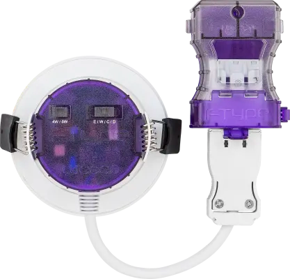 Luceco UTR6WD2W F-Type Ultra 6W Power Change & CCT Change Fire Rated IP65 Dim2Warm Dimmable Regressed Downlight