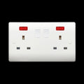 Caradok 2G 13A DP Switched Socket c/w Neon