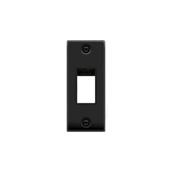 Scolmore VPMB471BK - Single Architrave Plate Aperture - Black