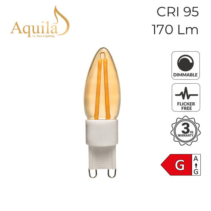 Zico ZIK070S/3W22G9A  - G9 Clear 3w Amber Dimmable