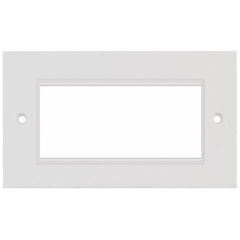 Selectric Square 2 Gang Euro Plate with Quad Aperture