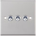 Selectric 7M-Pro Satin Chrome 3 Gang 10A 2 Way Toggle Switch