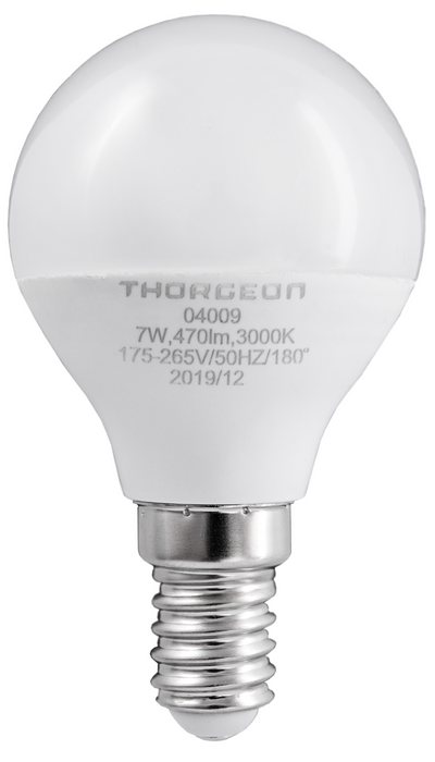 Thorgeon - 04009 LED Light bulb 7W E14 P45 3000K 470lm