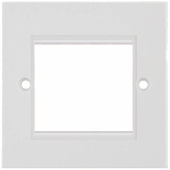 Selectric Square 1 Gang Euro Plate with Twin Aperture