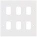 Selectric Square GRID360 6 Gang Faceplate