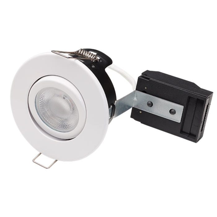 Bell Downlight, MV Centre Tilt GU10, 240V, Matt White - 10667