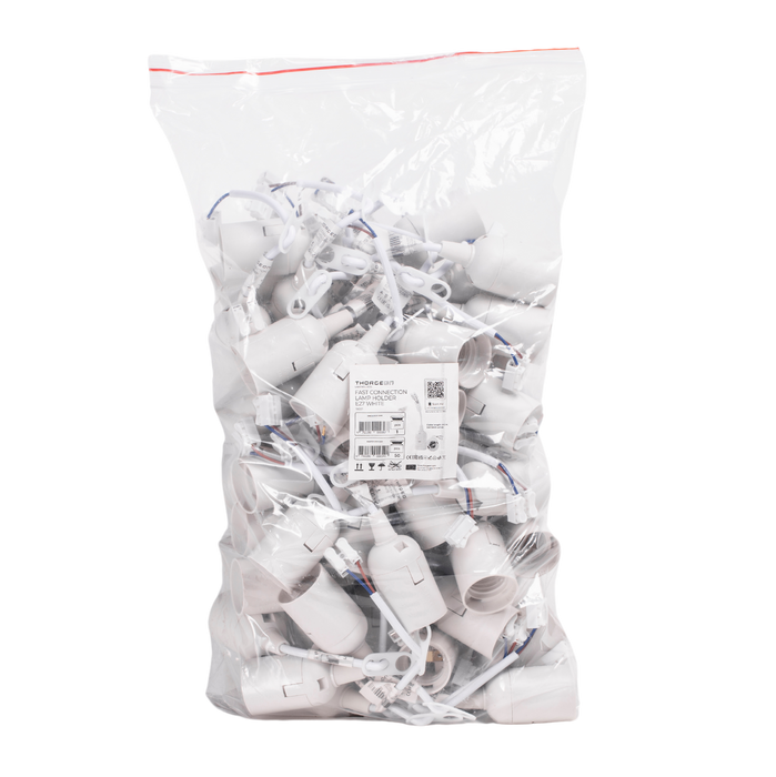 Thorgeon - 19007 Fast Connection Lamp Holder E27 White (50pcs Bag)
