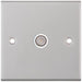 Selectric 5M Satin Chrome 1 Gang TV Socket with White Insert