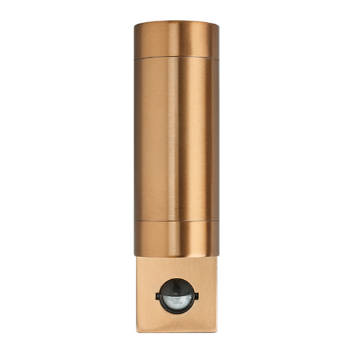 Luna Wall Light, GU10 LED PIR Fixed Up/Down, Copper - 10418