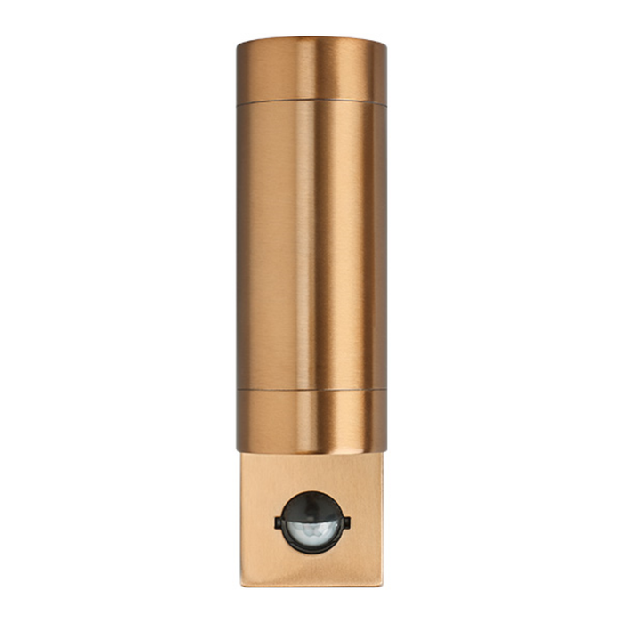 Luna Wall Light, GU10 LED PIR Fixed Up/Down, Copper - 10418