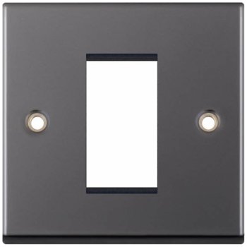 Selectric 7M-Pro Black Nickel 1 Gang Euro Plate with Single Aperture