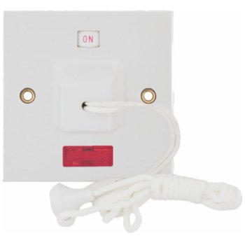 Selectric Square LG954N 45A Double Pole 1 Way Ceiling Pull Switch with Neon