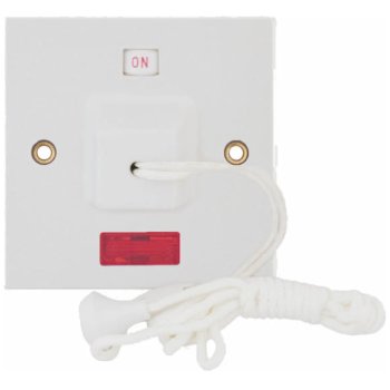 Selectric Square LG954N 45A Double Pole 1 Way Ceiling Pull Switch with Neon