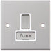 Selectric 7M-Pro Satin Chrome 13A DP Switched Fused Connection Unit with White Insert